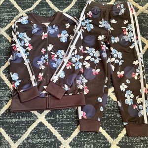 Adidas Girls Size 5 Floral Track Suit